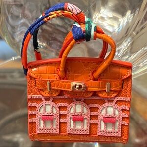 Orange Mini Bag Charm